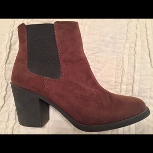 H & M Dark Brown Suede Chelsea Boots